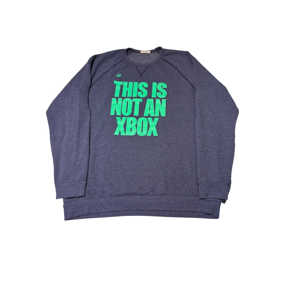 Marine Layer Xbox Sweatshirt Mens Large Navy Blue Graphic Pullover This Is Not